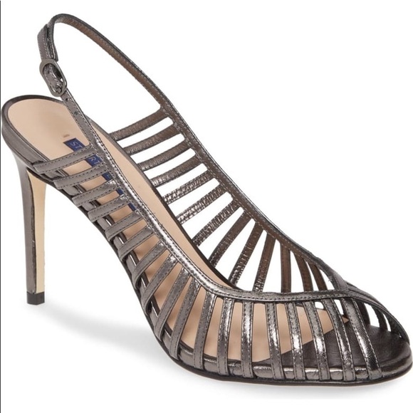 New Stuart Weitzman Olive Cage Slingback Sandals - Picture 1 of 16